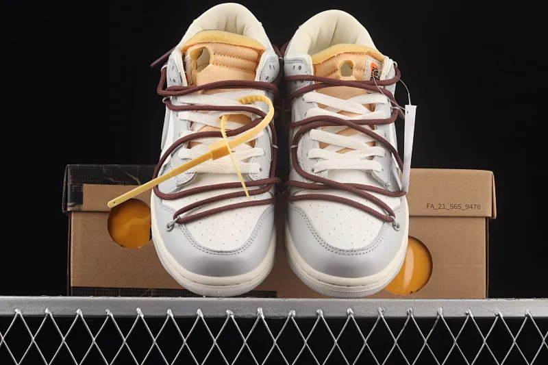 All Categories Nk SB Dunk Series Nk SB Dunk Low Low-top Sneakers Pure Original Version OF x Nk Dunk Low OW White Gray Casual Sports Skateboard Shoes DM1602-102